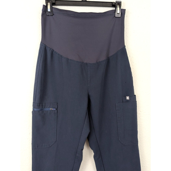Figs Technical Collection Maternity sz XS/P Scrub Pants blue cargo 0559 - Picture 2 of 7